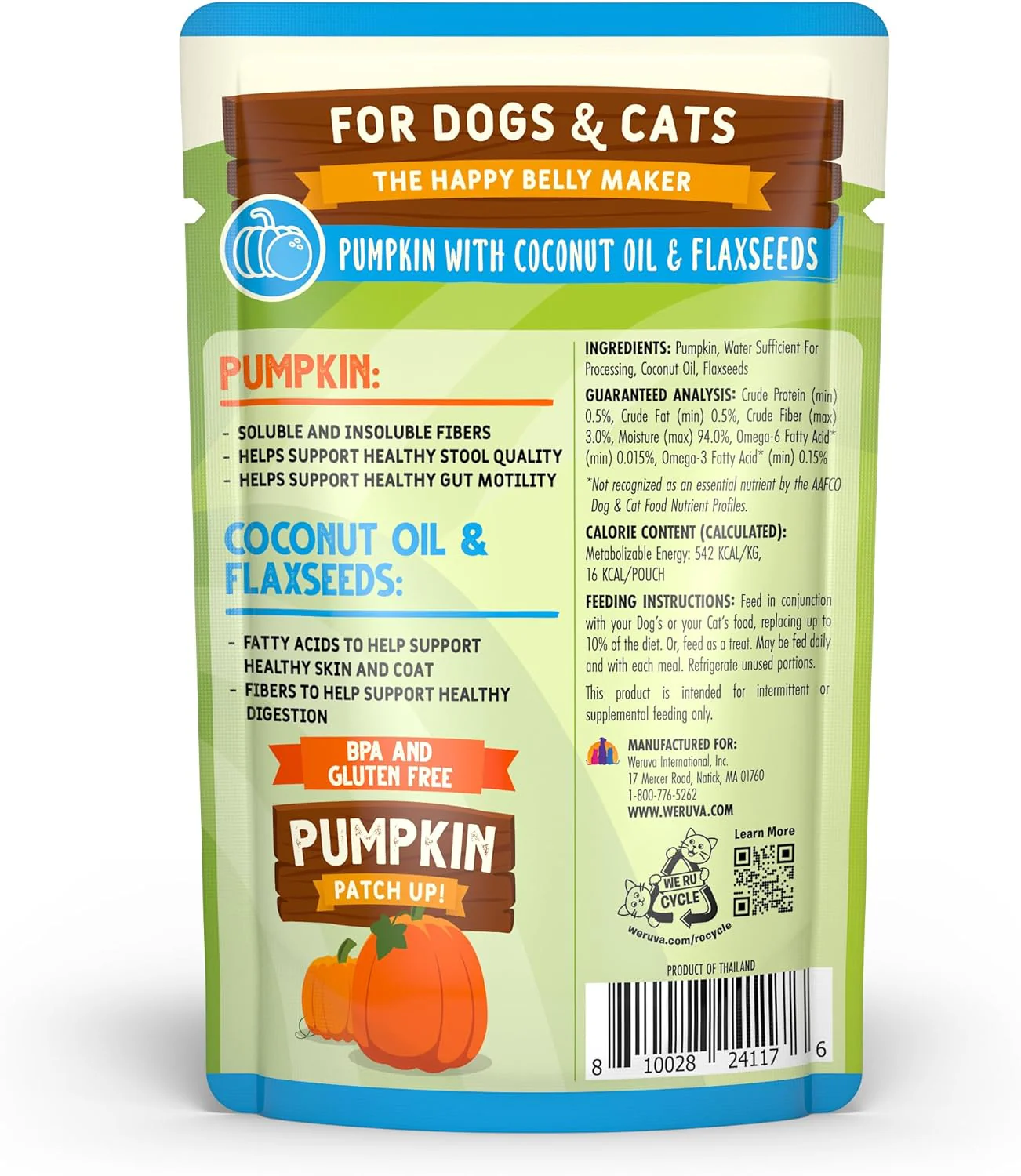 Weruva Pumpkin Patch Up! Pumpkin Pouches for Dogs & Cats (Pack of 12) - Image 3