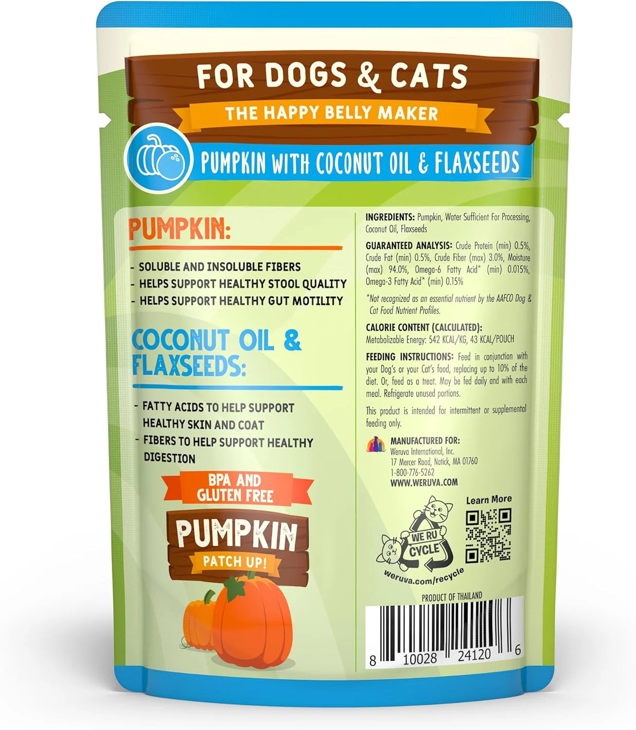 Weruva Pumpkin Patch Up! Pumpkin Pouches for Dogs & Cats 12 Pouches - Image 3