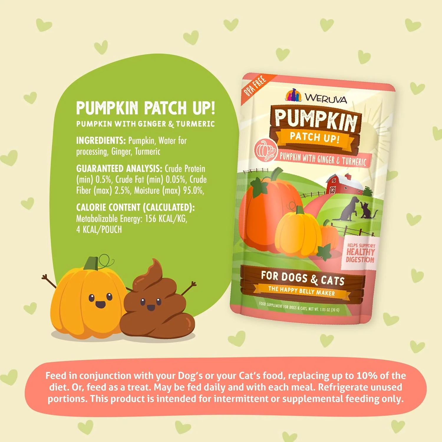 Weruva Pumpkin Patch Up! Pumpkin with Ginger & Turmeric for Dogs & Cats (Pack of 12) - Image 5