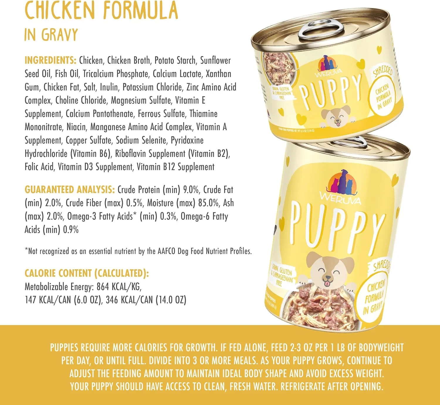 Weruva Puppy, Chicken Formula in Gravy (Pack of 10) - Image 4