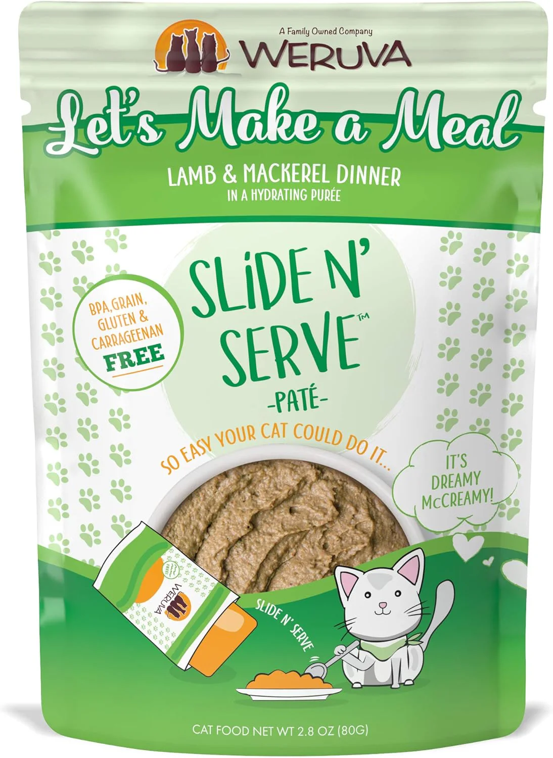 Weruva Wet Cat Food, Lets Make a Meal with Lamb and Mackerel Pate (Pack of 12)