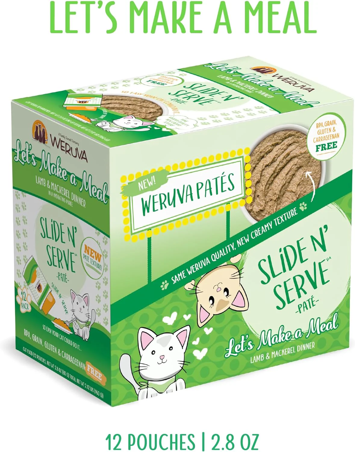 Weruva Wet Cat Food, Lets Make a Meal with Lamb and Mackerel Pate (Pack of 12) - Image 2