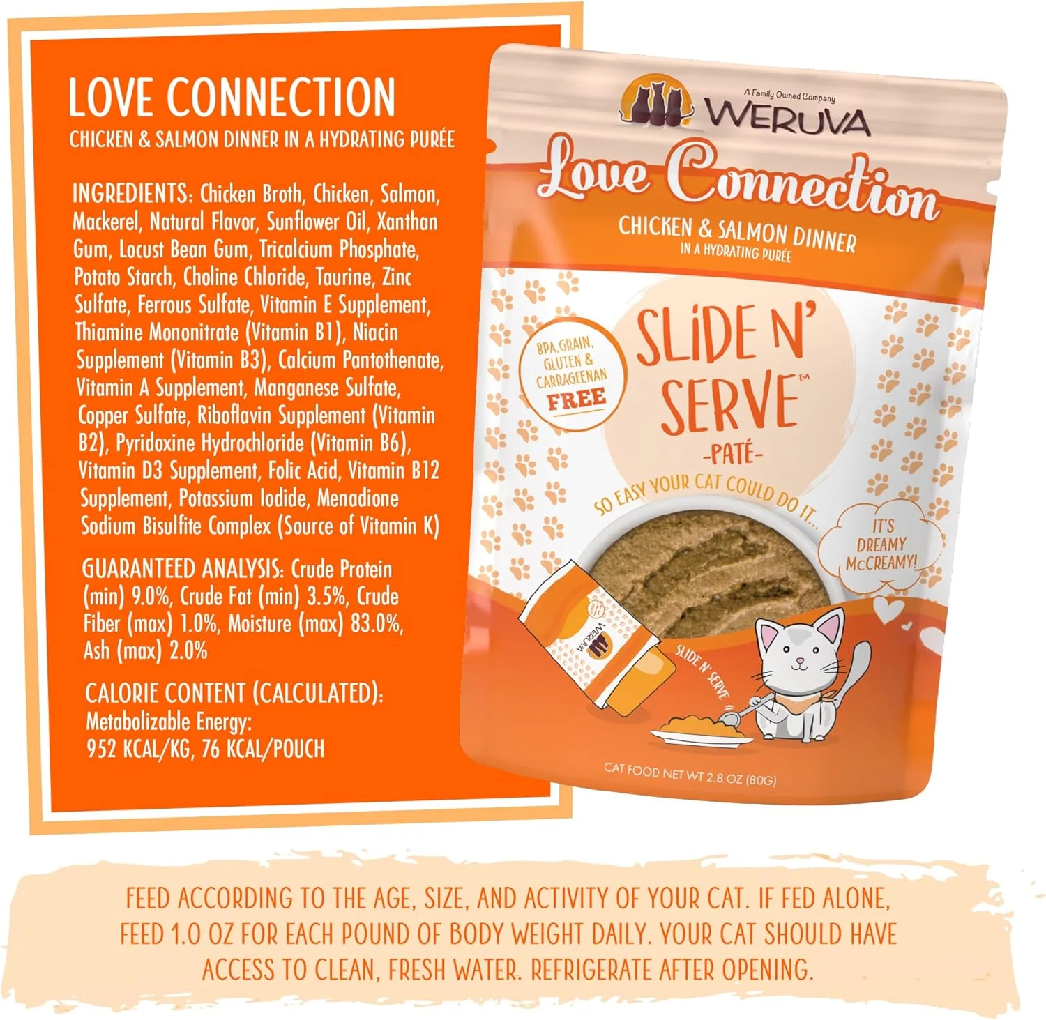 Weruva Wet Cat Food, Love Connection with Chicken and Salmon Pate (Pack of 12) - Image 5