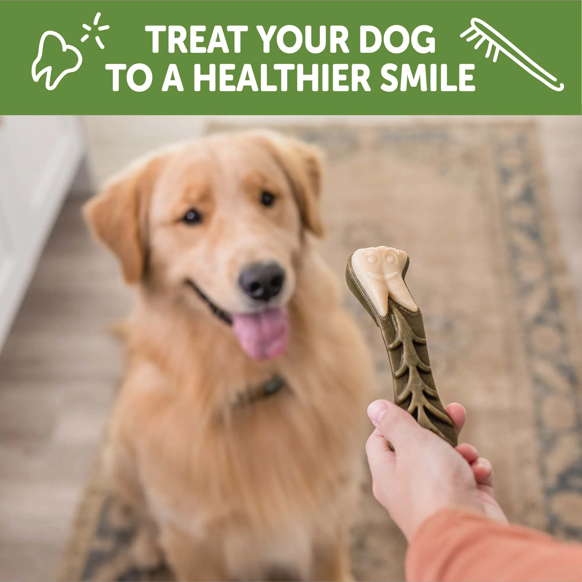 Whimzees Wellness Brushzees Dog Dental Treats, Natural Chews, Large Size Stick - Image 5