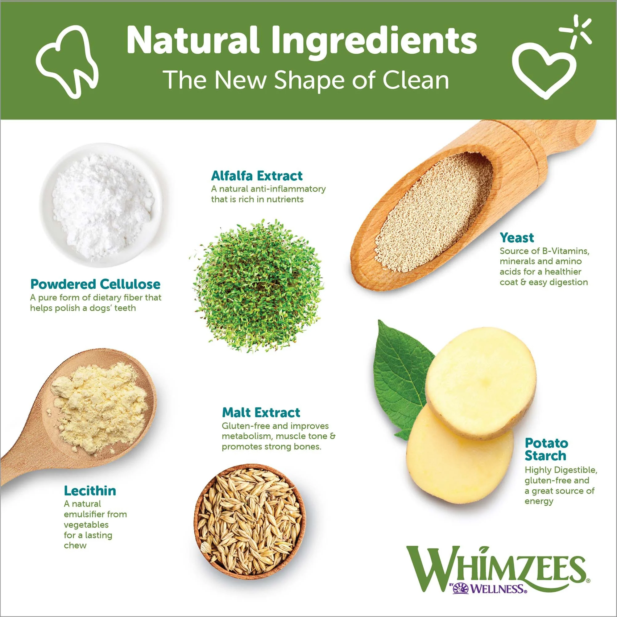 Wellness WHIMZEES Brushzees Dog Dental Treats, Natural Chews, Medium Size Stick - Image 2