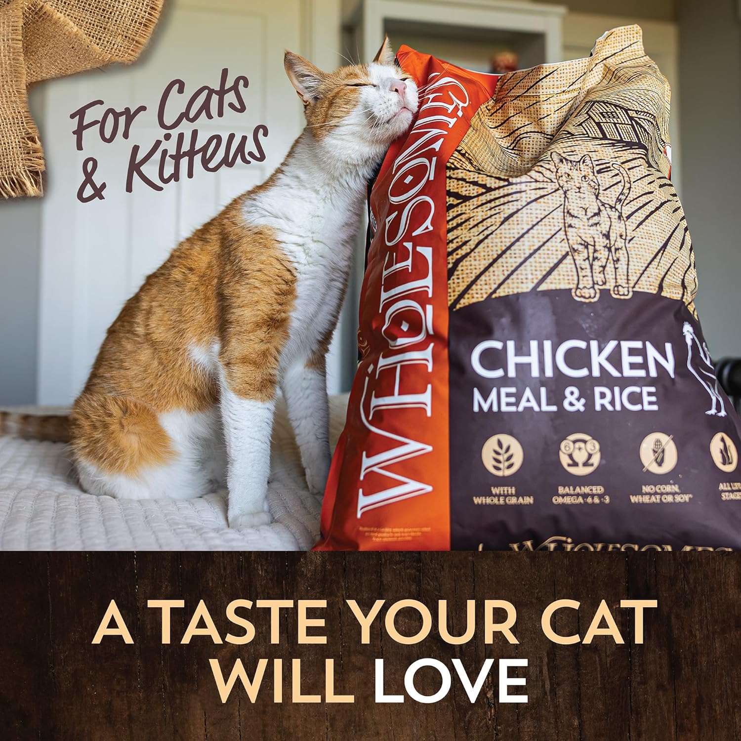 Wholesomes Chicken Meal & Rice Dry Cat Food 15 lb - Image 4