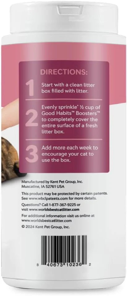 WORLD'S BEST CAT LITTER® Boosters™ Good Habits™ | Natural and Sustainable Cat Litter Additive | Attracts Your Cat to The Litter Box and Helps Avoid Accidents | Plant-Based Attractant | 18 oz Canister - Image 3