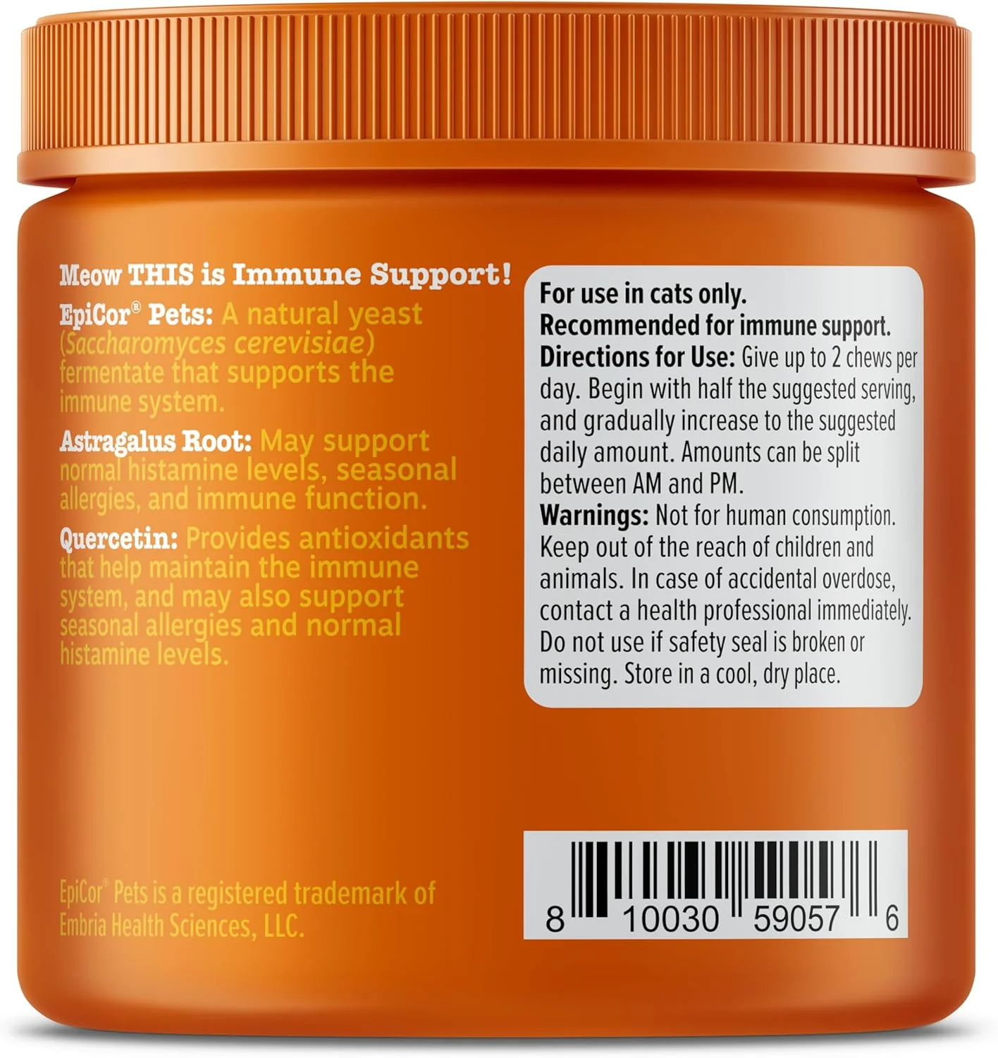 Zesty Paws Cat Allergy Relief - Anti Itch Supplement - Omega 3 Probiotics - Salmon Oil Digestive Health - Soft Chews for Skin & Seasonal Allergies - with Epicor Pets - Bacon - 60 Count - Image 6
