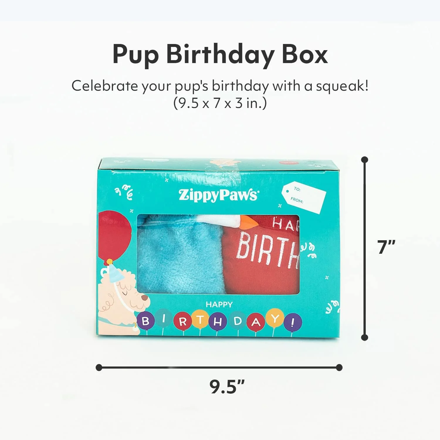 ZippyPaws - Birthday Blue Box Gift for Dogs and Puppies - 3 Pack - Image 2