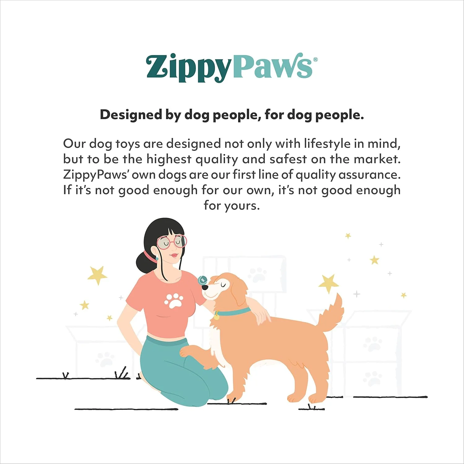 ZippyPaws ecoZippy Cotton Cuddler Dog Toy, Bear - Image 3