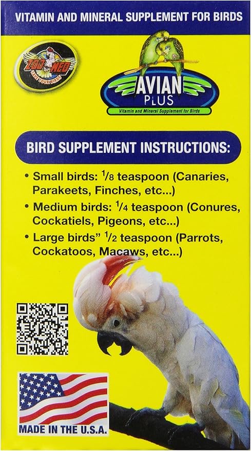 Zoo Med Laboratories Bzma374 Avian Plus Bird Vitamins, 4 oz - Image 6
