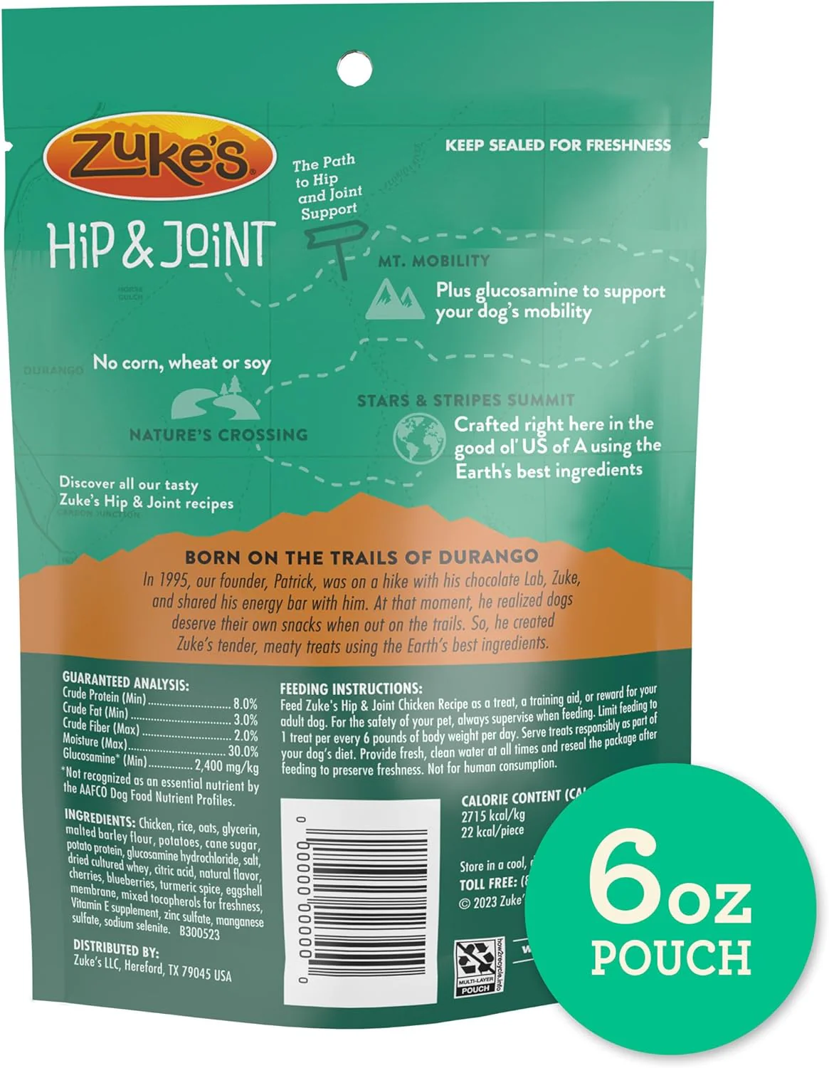 Zuke’s Hip and Joint Support Dog Treats for Adult Dogs of All Sizes, Senior Dog Treats made with Real Chicken - Image 6