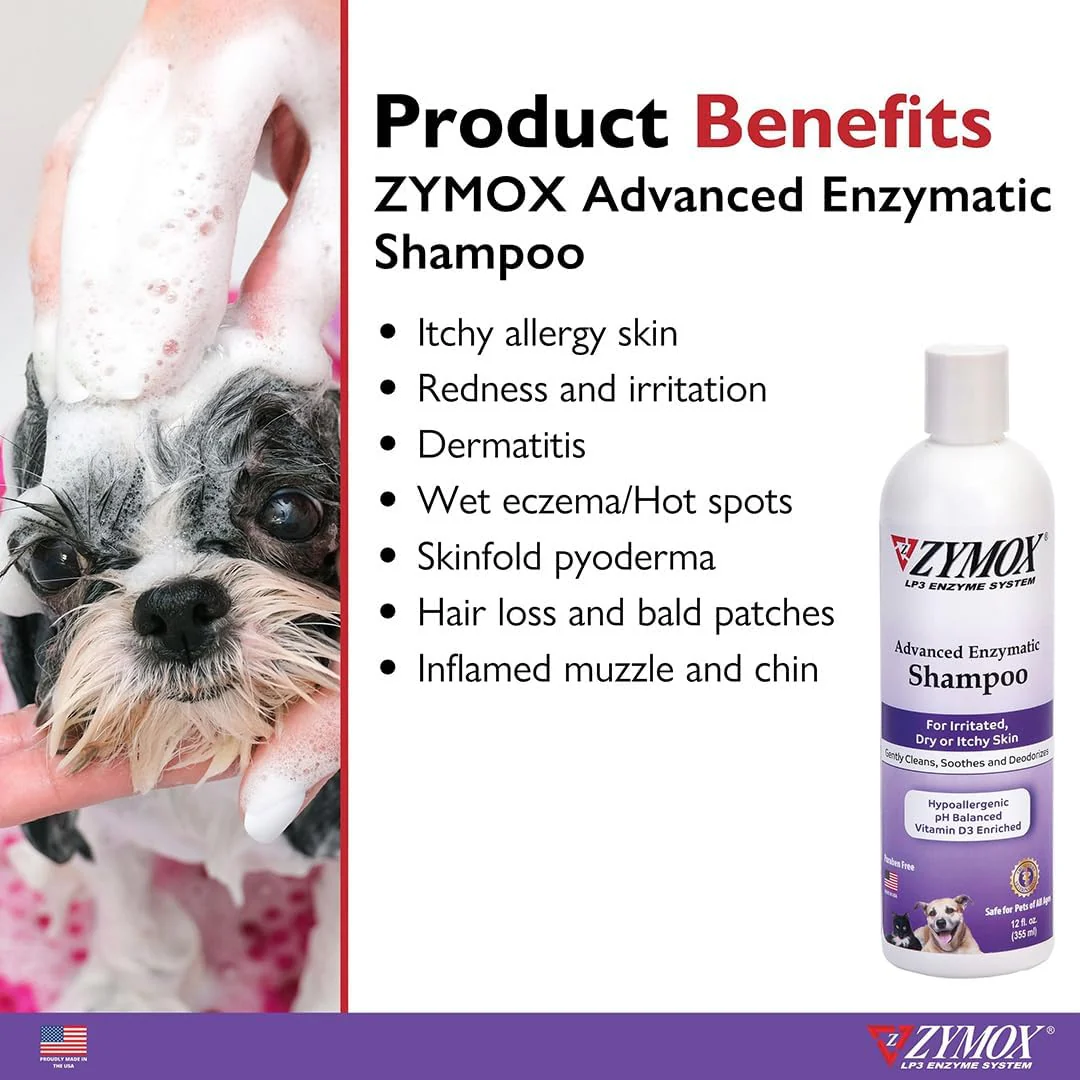 ZYMOX Advanced Enzymatic Shampoo - for Pets & Animals of All Ages: Cleans, Refreshes, Hydrates & Nourishes Dry Skin & Coat - Image 2