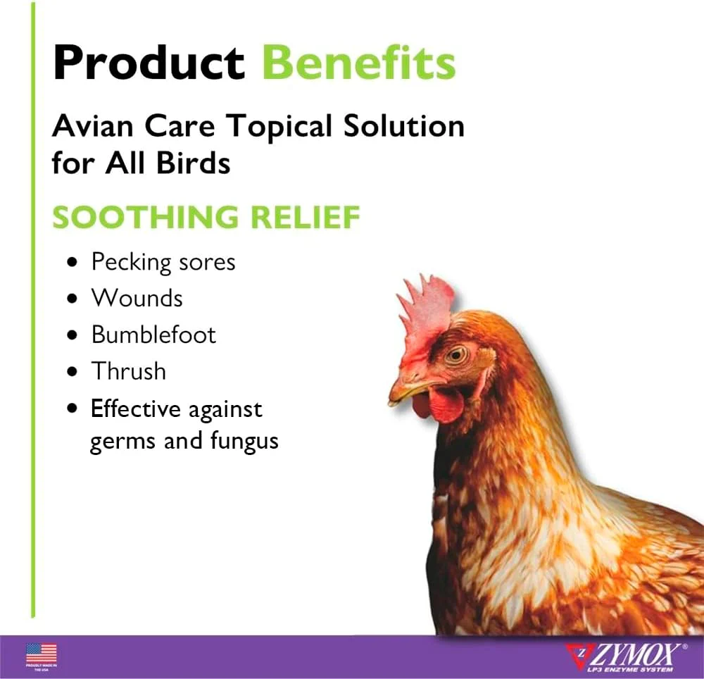 ZYMOX Avian Care Topical Solution w/o Hydrocortisone - 1.25 oz - Image 2