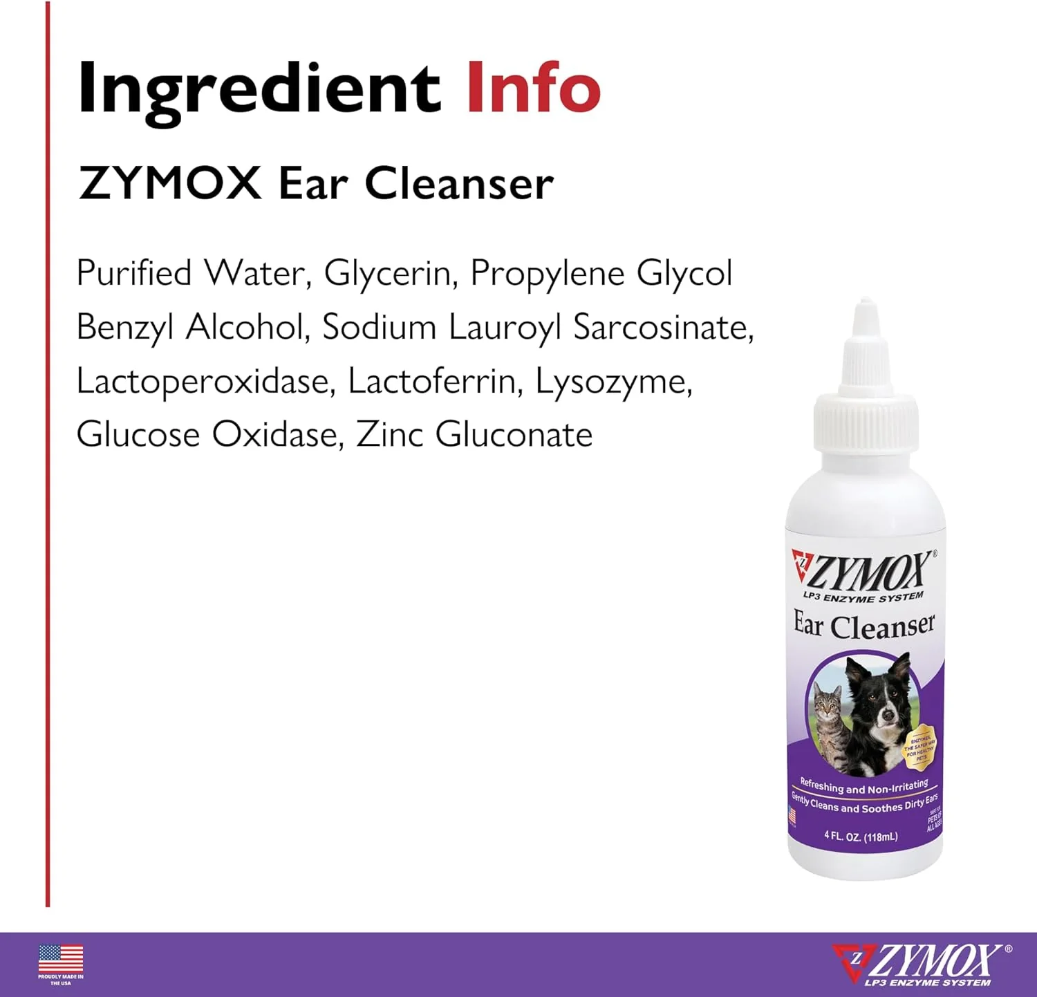 Zymox Ear Cleanser Solution for Dogs and Cats, 4oz - Image 7